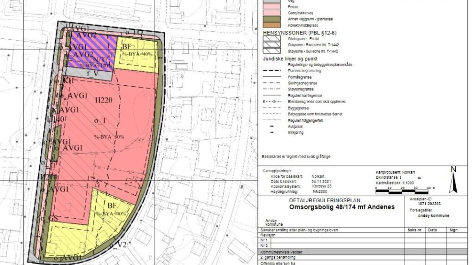 Lenke til artikkel: Gyldige detaljreguleringsplaner etter utløpt klagefrist.  Omsorgsboliger Andenes - Hinnøy vannverk. 