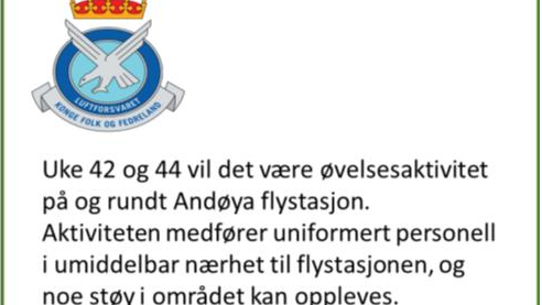 Lenke til artikkel: Varsling om øvelse