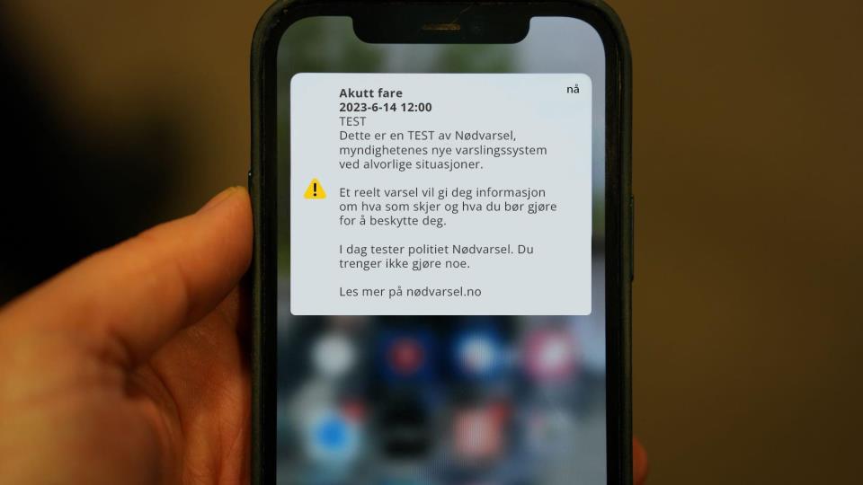 Lenke til artikkel: Nasjonal varslingsprøve onsdag 14. januar klokken 12:00